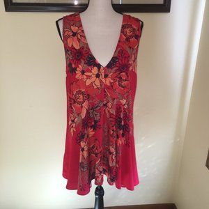 Free People Orange Flower Tunic